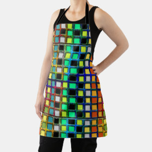 Colourful Grid-Tiled by Shirley Taylor Apron
