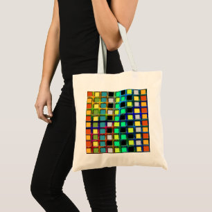 Colourful Grid-Tiled by Shirley Taylor Tote Bag