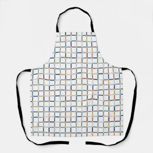 Colourful Grid with Negative Space Impressionist Apron