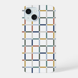 Colourful Grid with Negative Space Impressionist iPhone 15 Case