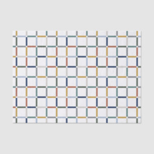 Colourful Grid with Negative Space Impressionist Tissue Paper
