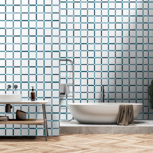 Colourful Grid with Negative Space Sea Tones Colou Wallpaper