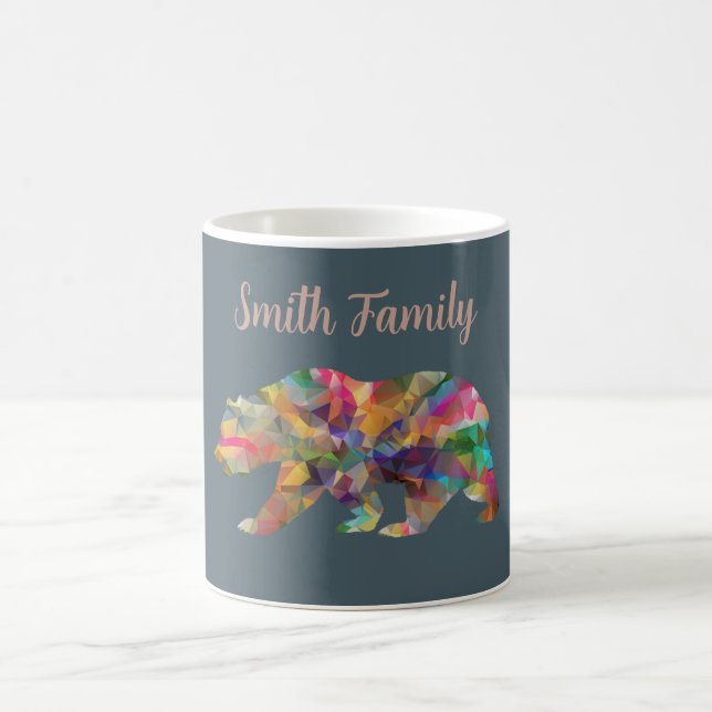 Colourful Grizzly Bear  Coffee Mug (Center)