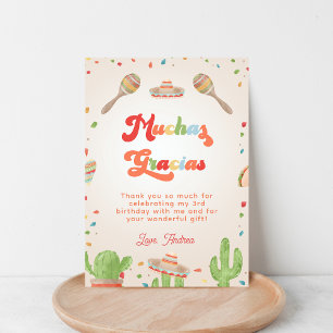 Colourful Groovy Fiesta Kid Birthday Muchas Gracia Invitation