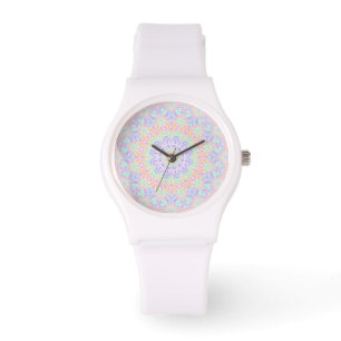 Colourful Groovy Psychedelic Boho Hippie Mandala Watch