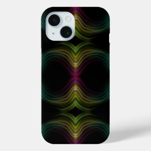 Colourful Groovy Psychedelic Pattern Abstract Art iPhone 15 Case