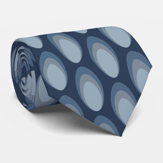 Colourful Groovy Retro 70s Pattern Neck Tie (Rolled)