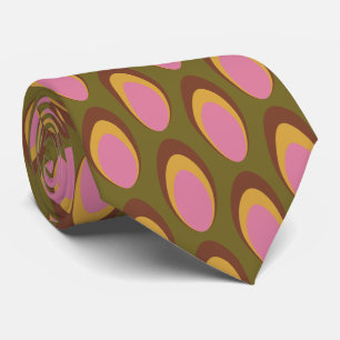Colourful Groovy Retro 70s Pattern Neck Tie