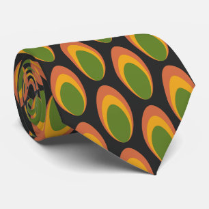Colourful Groovy Retro 70s Pattern Neck Tie
