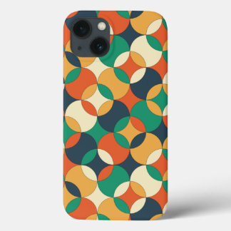 Colourful Groovy Retro Circled iPhone 13 Case