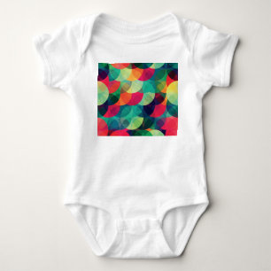 Colourful Grunge Circle Seamless Pattern Baby Bodysuit