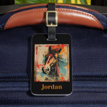 Colourful Grunge Custom Horse ID