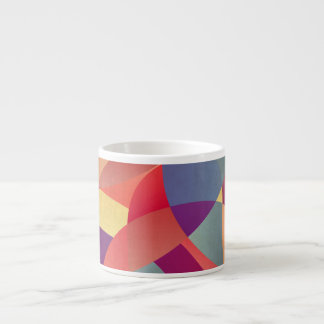 Colourful Grunge: Geometric Triangles Background Espresso Cup