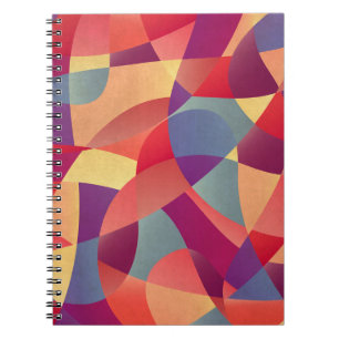 Colourful Grunge: Geometric Triangles Background Notebook
