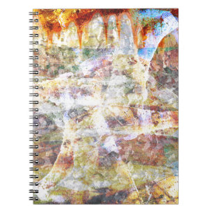 Colourful grunge graffiti notebook