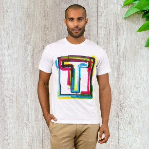 Colourful Grunge Letter T T-Shirt
