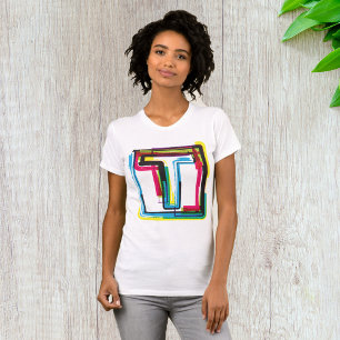 Colourful Grunge Letter T T-Shirt
