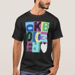 Colourful Grunge Ok Boomer Distressed Poster T-Shirt