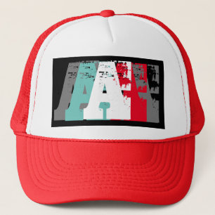 colourful grunge personalised INITIAL letters Trucker Hat