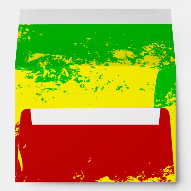 Colourful Grunge Reggea Background Envelope (Back (Bottom))