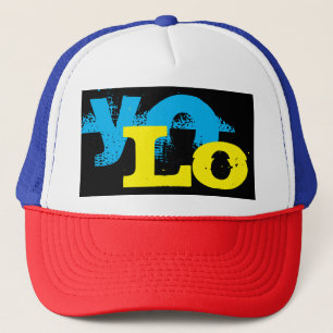 colourful grunge YOLO lettering   Trucker Hat