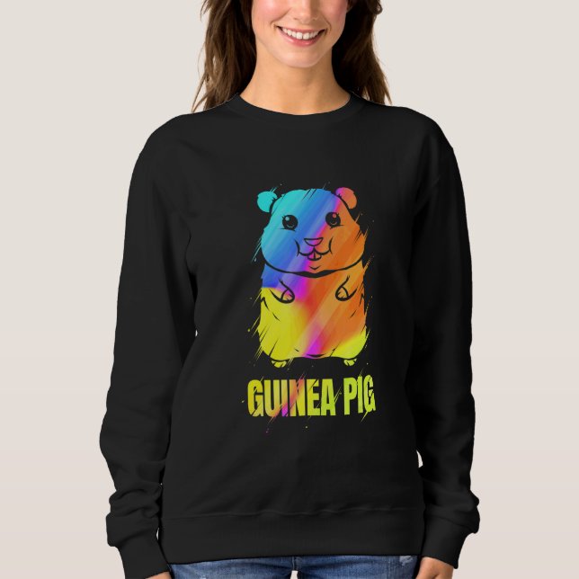 Colourful Guinea Pig Artwork     Guinea Pig Sweatshirt (Front)
