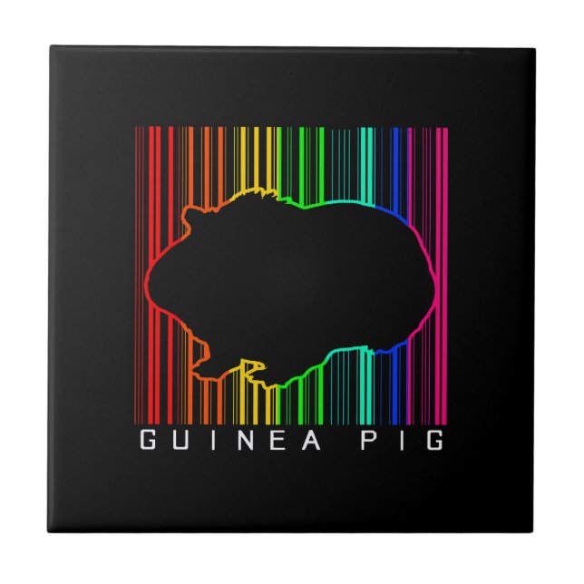 Colourful Guinea Pig | Cute Guinea Lover | Cute Pe Ceramic Tile (Front)