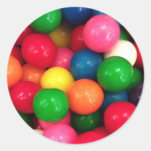 Colourful Gum Ball Candy Classic Round Sticker