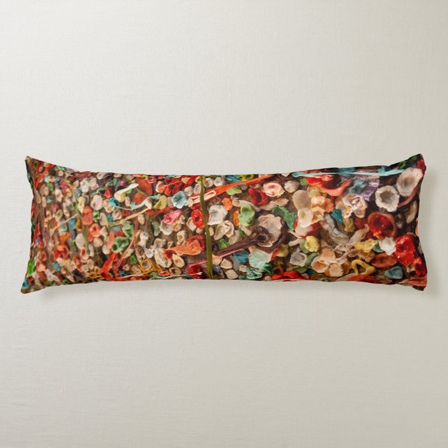 Colourful Gum Wall  Body Cushion (Front)