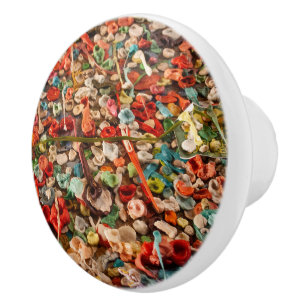 Colourful Gum Wall Ceramic Knob