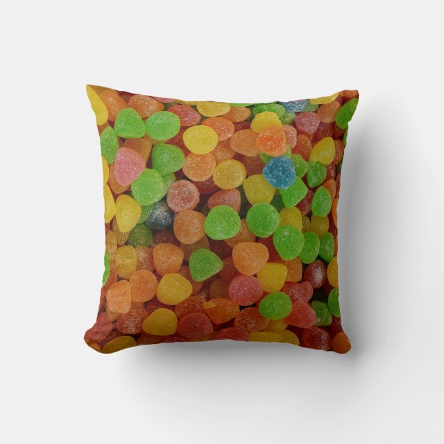Colourful Gumdrops Candy Cushion (Front)