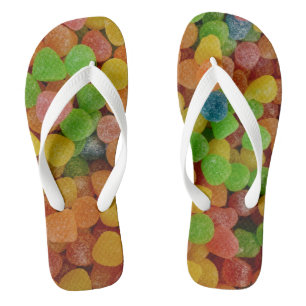 Colourful Gumdrops Candy Quirky Thongs