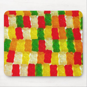 Colourful gummi bear candy mouse pad