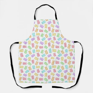 Colourful Gummy Bear Pattern Cute Candy Rainbow Apron