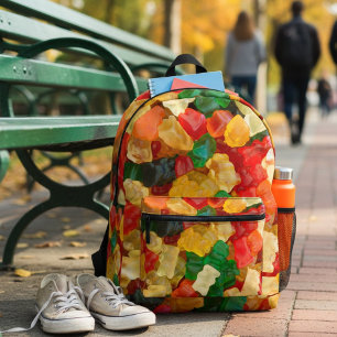 Colourful Gummy Bears All-Over Print Printed Backpack