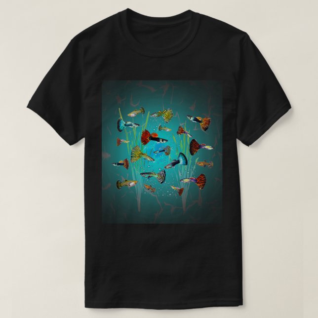 Colourful Guppies T-Shirt (Design Front)