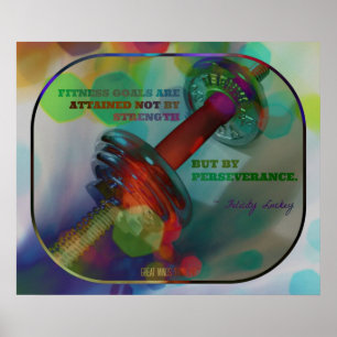 Colourful Gym Poster with Weights 07