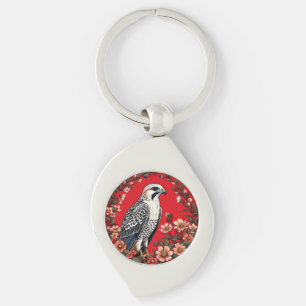 Colourful Gyrfalcon Bird Key Ring