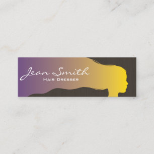 Colourful Hair Girl Hair Stylist Mini Business Car Card