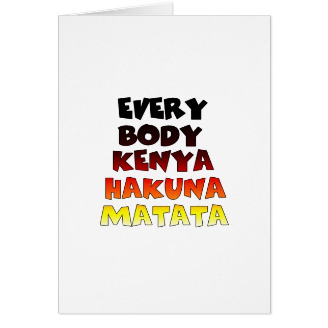 Colourful Hakuna Matata: A Kenyan Celebration (Front)
