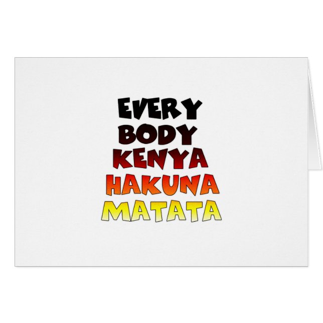 Colourful Hakuna Matata: A Kenyan Celebration (Front Horizontal)