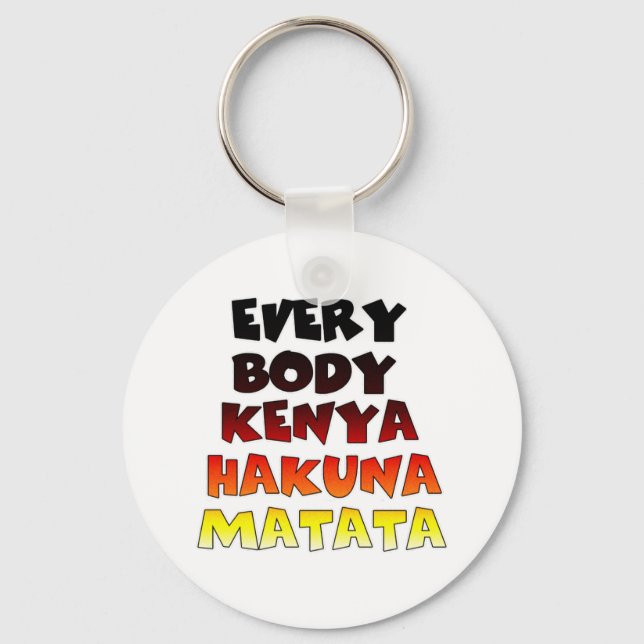 Colourful Hakuna Matata: A Kenyan Celebration Key Ring (Front)