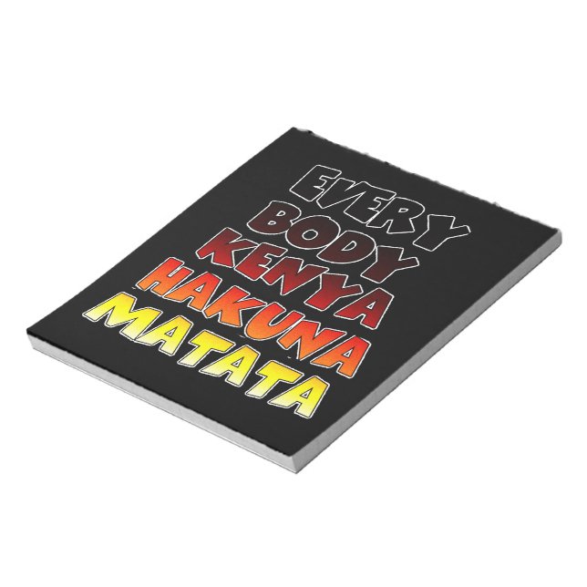 Colourful Hakuna Matata: A Kenyan Celebration Notepad (Rotated)