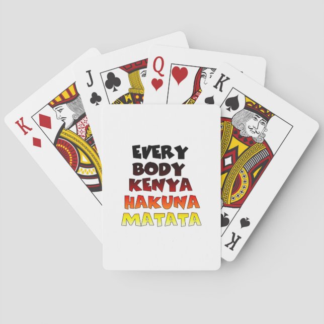 Colourful Hakuna Matata: A Kenyan Celebration Playing Cards (Back)