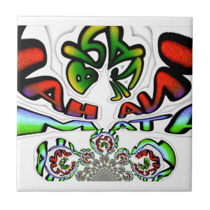 Colourful Hakuna Matata Graffiti Art Print Ceramic Tile