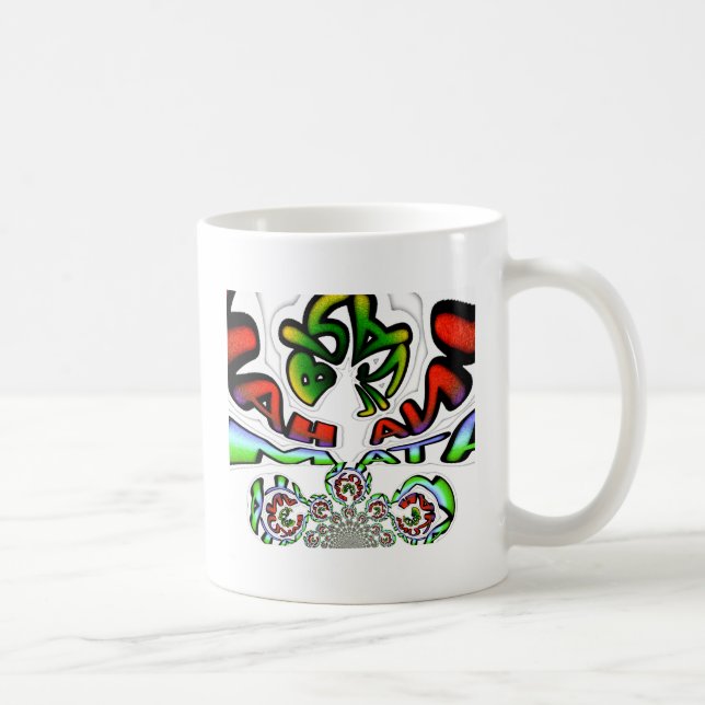 Colourful Hakuna Matata Graffiti Art Print Coffee Mug (Right)
