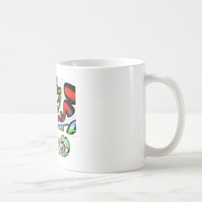 Colourful Hakuna Matata Graffiti Art Print Coffee Mug (Right)