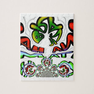 Colourful Hakuna Matata Graffiti Art Print Jigsaw Puzzle