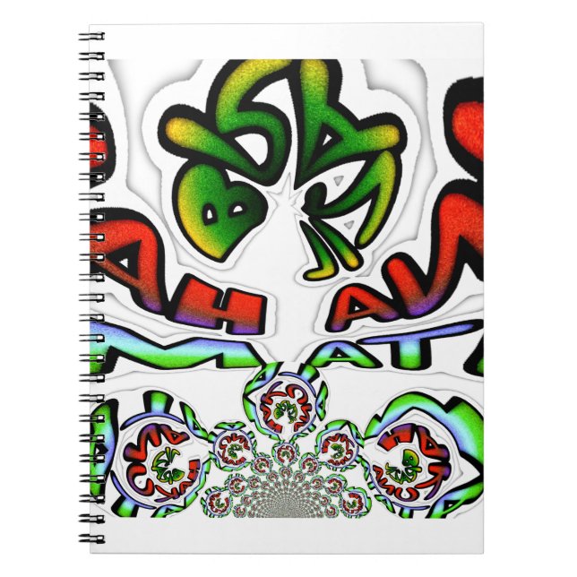 Colourful Hakuna Matata Graffiti Art Print Notebook (Front)