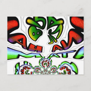 Colourful Hakuna Matata Graffiti Art Print Postcard